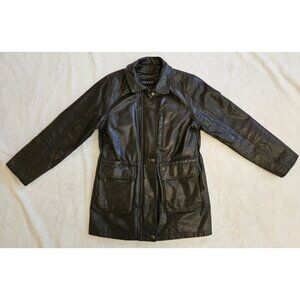 Cruze Leather Jacket Womens Large Dark Chocolate Brown ECU